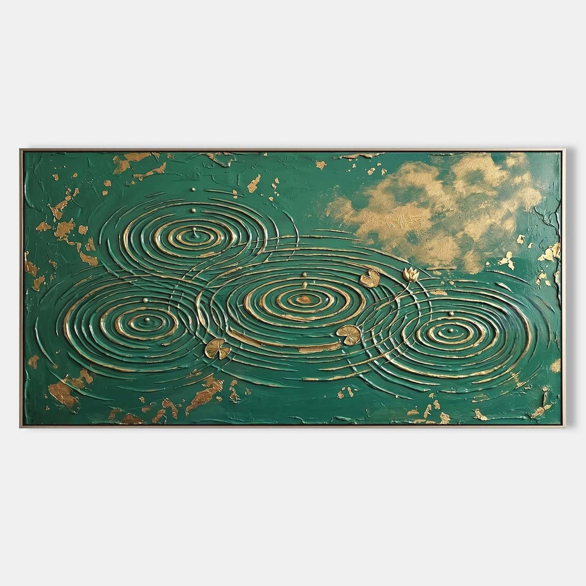Golden Ripples on an Emerald Pond