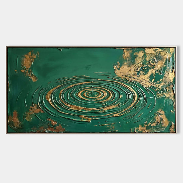 Golden Ripples on Emerald Water