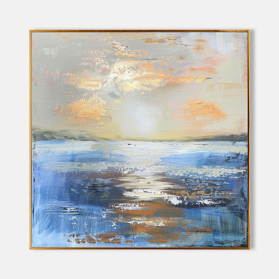 Golden Sun Over Blue Water