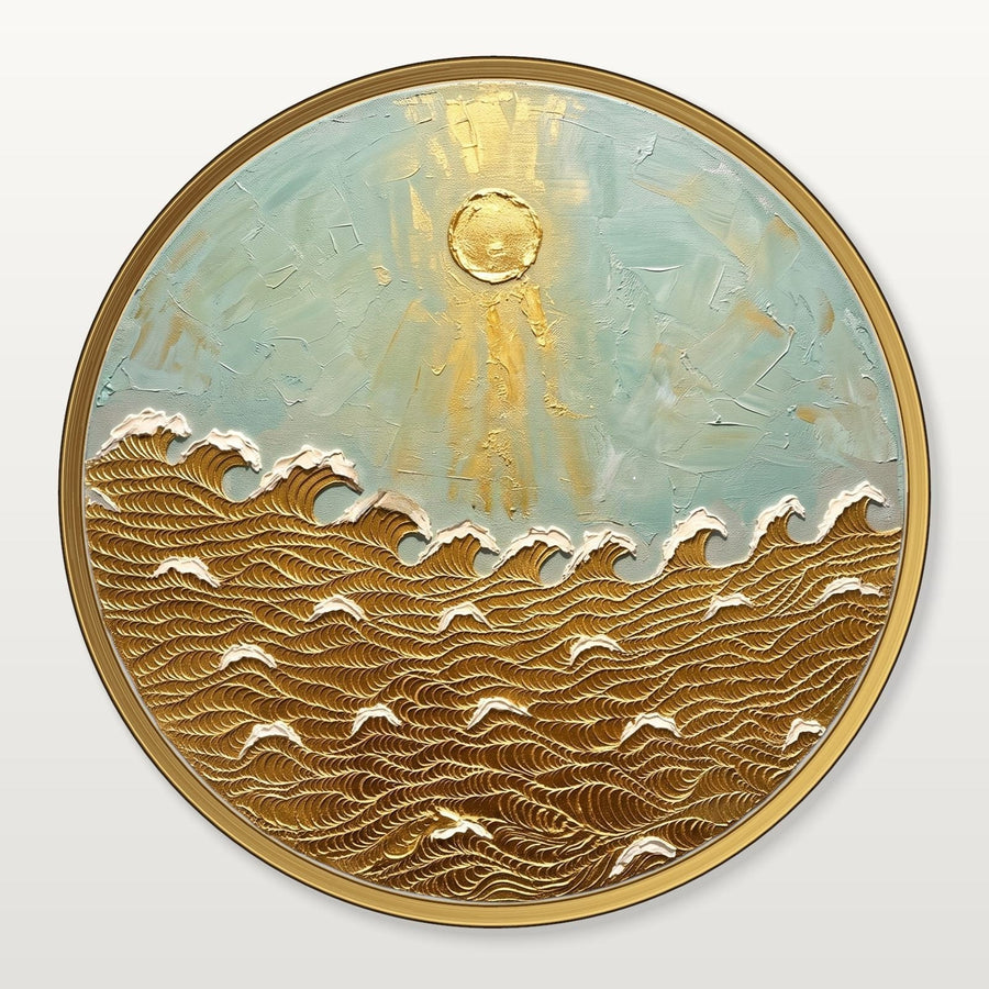Golden Sun Over Gilded Waves