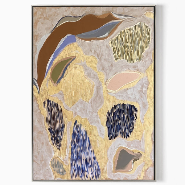 Golden Terrain in Indigo and Clay