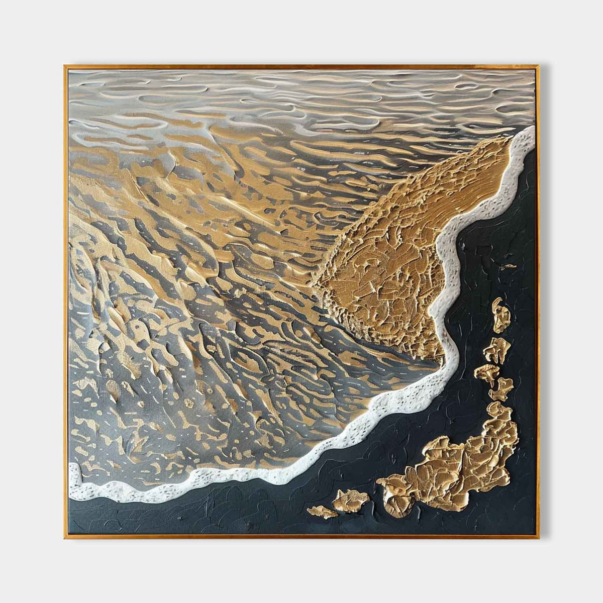Golden Tide on Midnight Shore