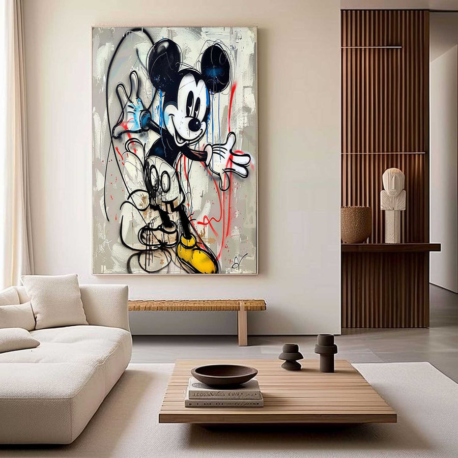 Graffiti Cartoon Mouse in Motion