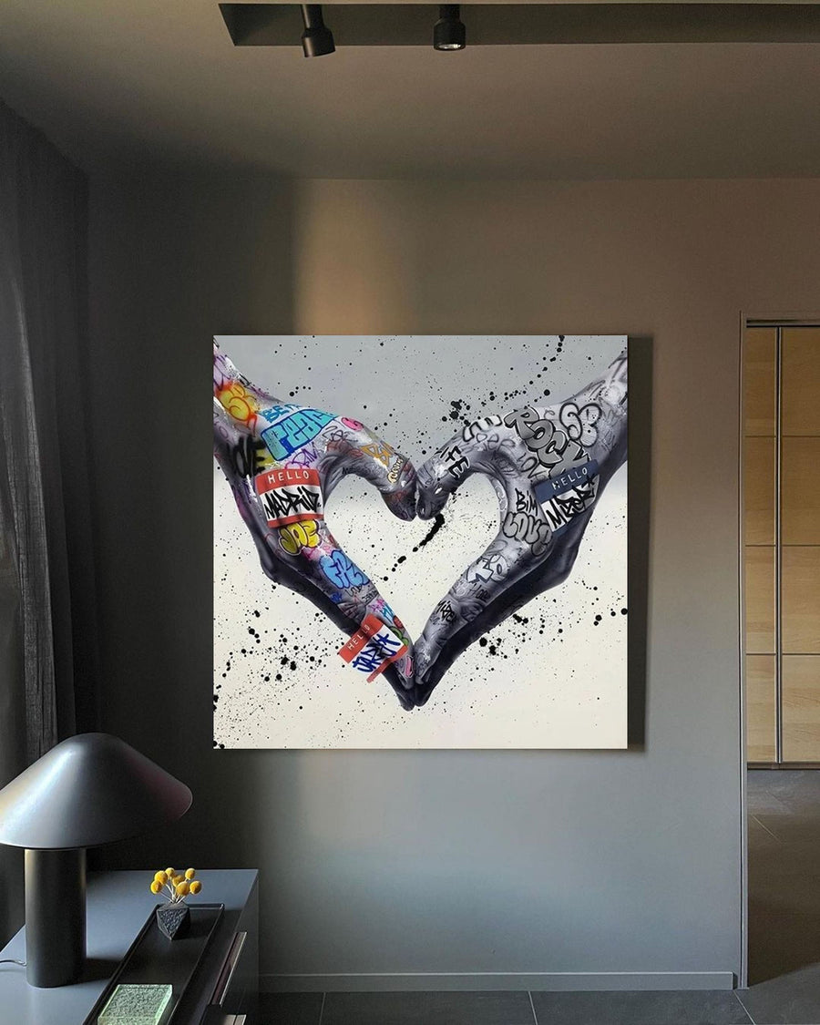Graffiti Hands Forming a Heart