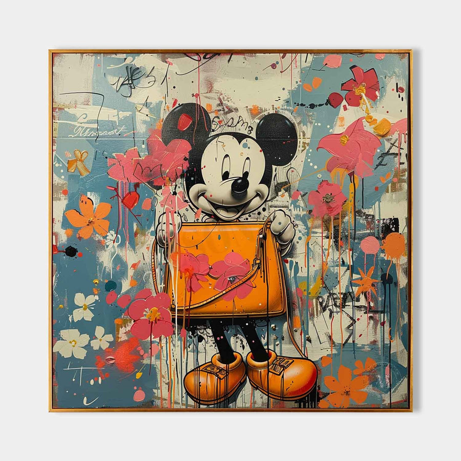 Graffiti Mouse with Orange Satchel