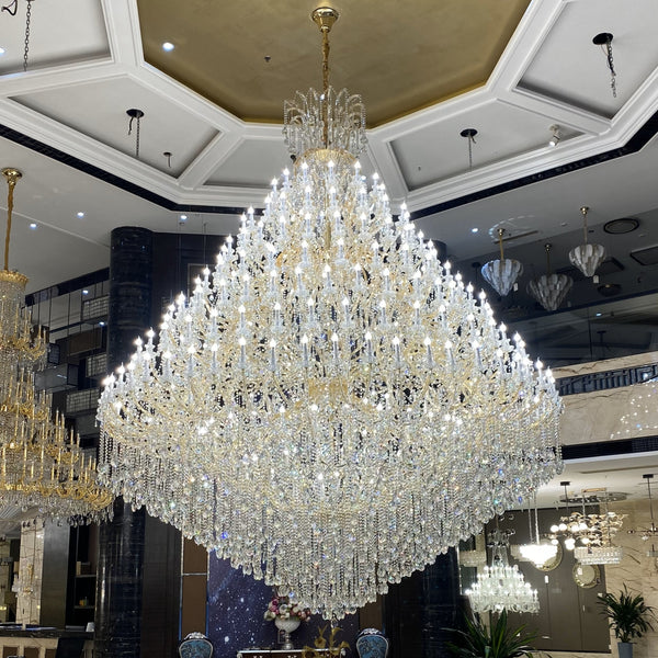 Grand Tiered Candle Crystal Chandelier