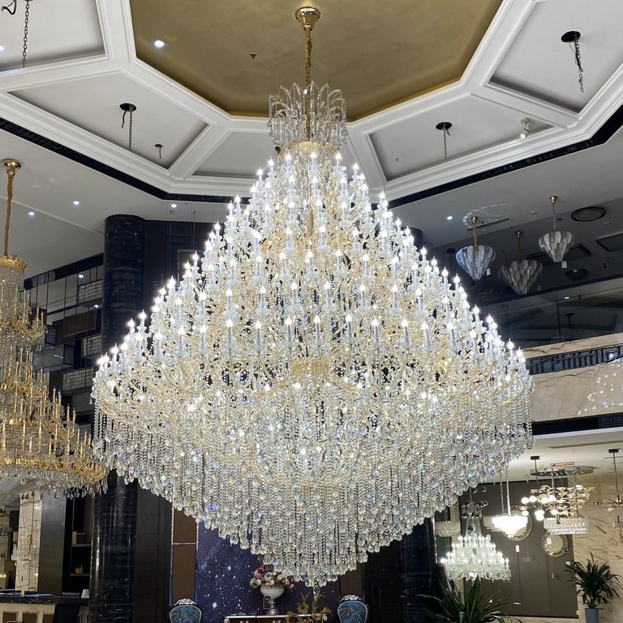 Grand Tiered Candle Crystal Chandelier