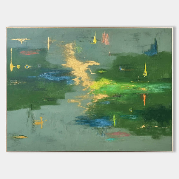 Green Marsh with Golden Light