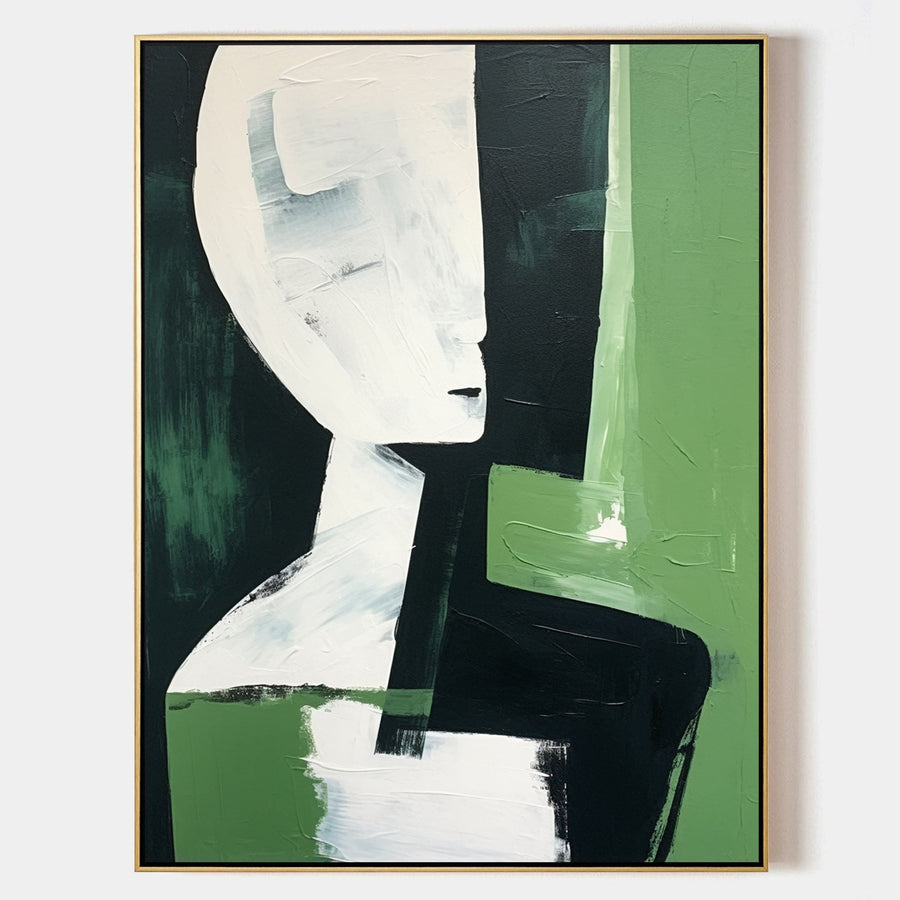 Green Silhouette in Quiet Profile