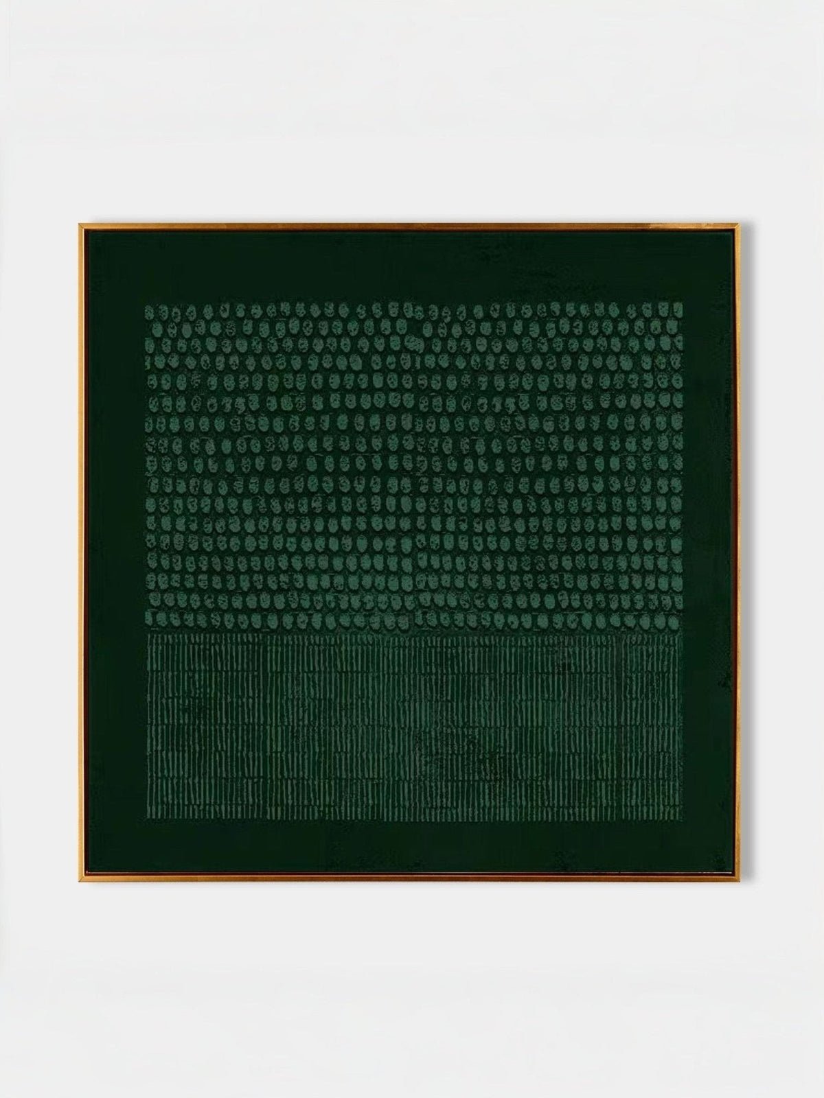 Green Textured Plaster Wall Art Square