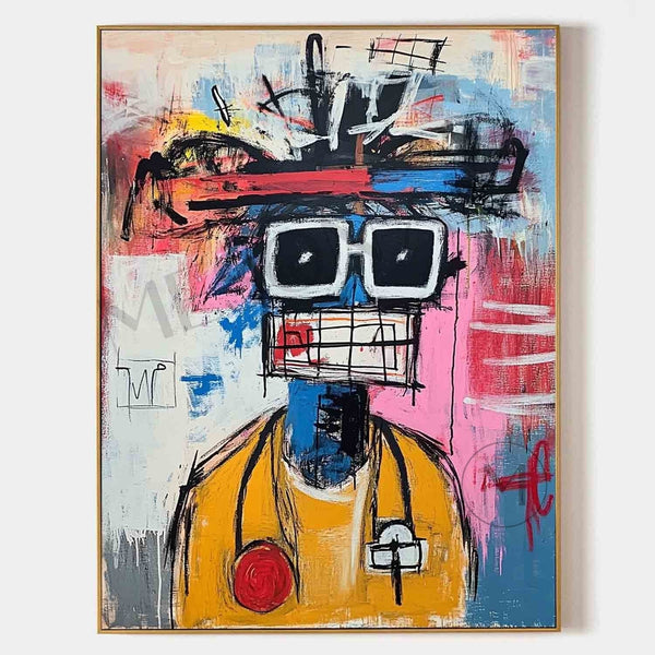 Grinning Figure in Bold Graffiti Color