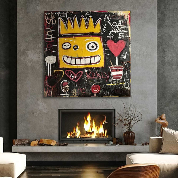 Grinning Gold Crown on Black