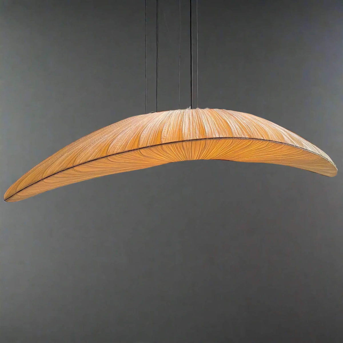 Hand Folded Marine Cloth Linear Pendant