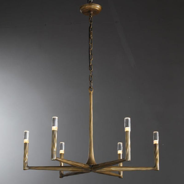 Hand Hammered Iron Ring Chandelier