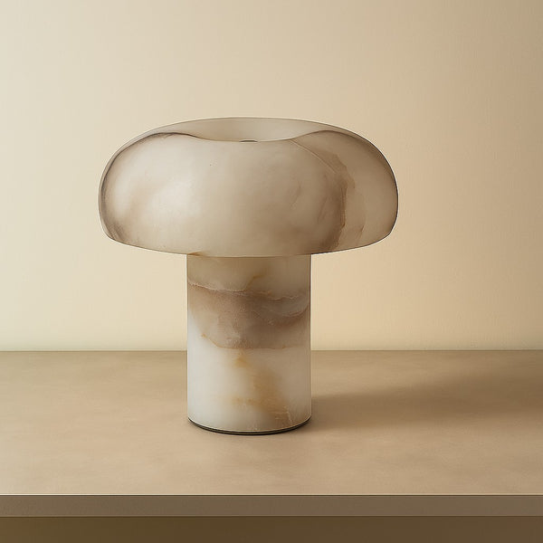 Honed Marble Dome Mushroom Table Lamp