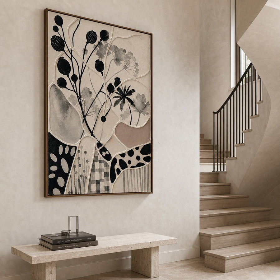 Ink Botanicals in Raised Relief