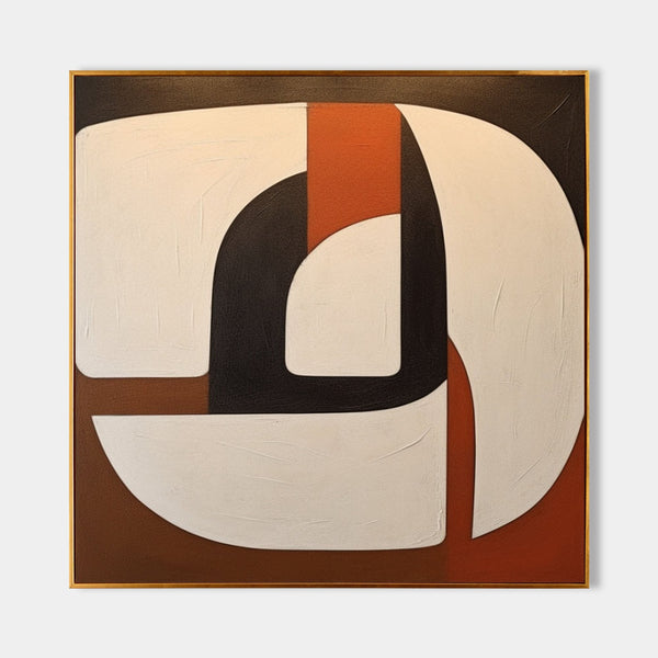 Interlocking Cream and Rust Curves