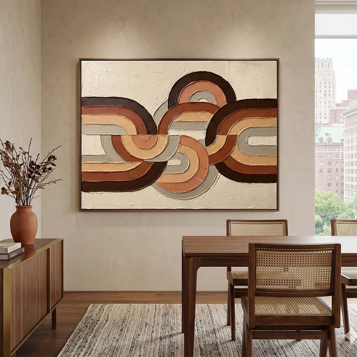 Interlocking Earth Tone Arches