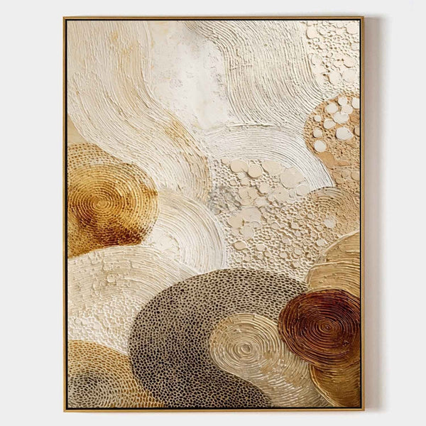 Ivory and Amber Textured Spirals