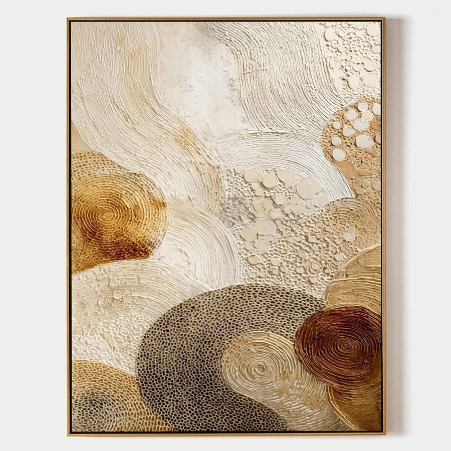 Ivory and Amber Textured Spirals