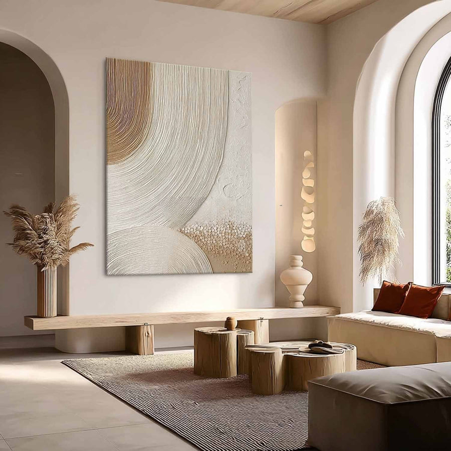 Ivory Arcs in Sand and Gold