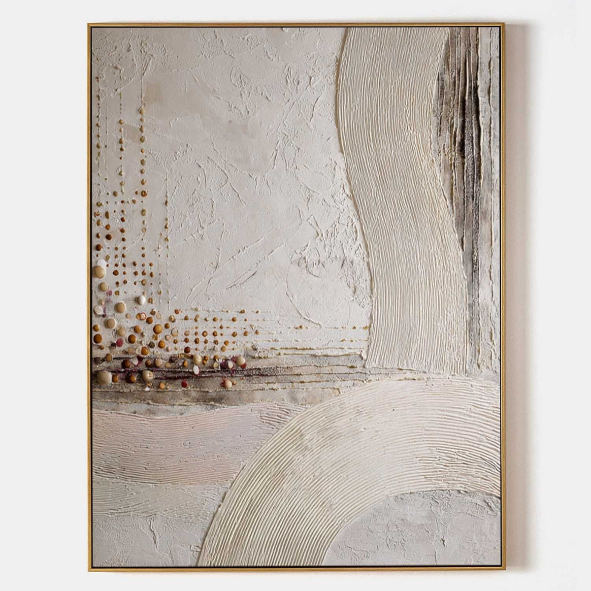 Ivory Arcs with Amber Dots