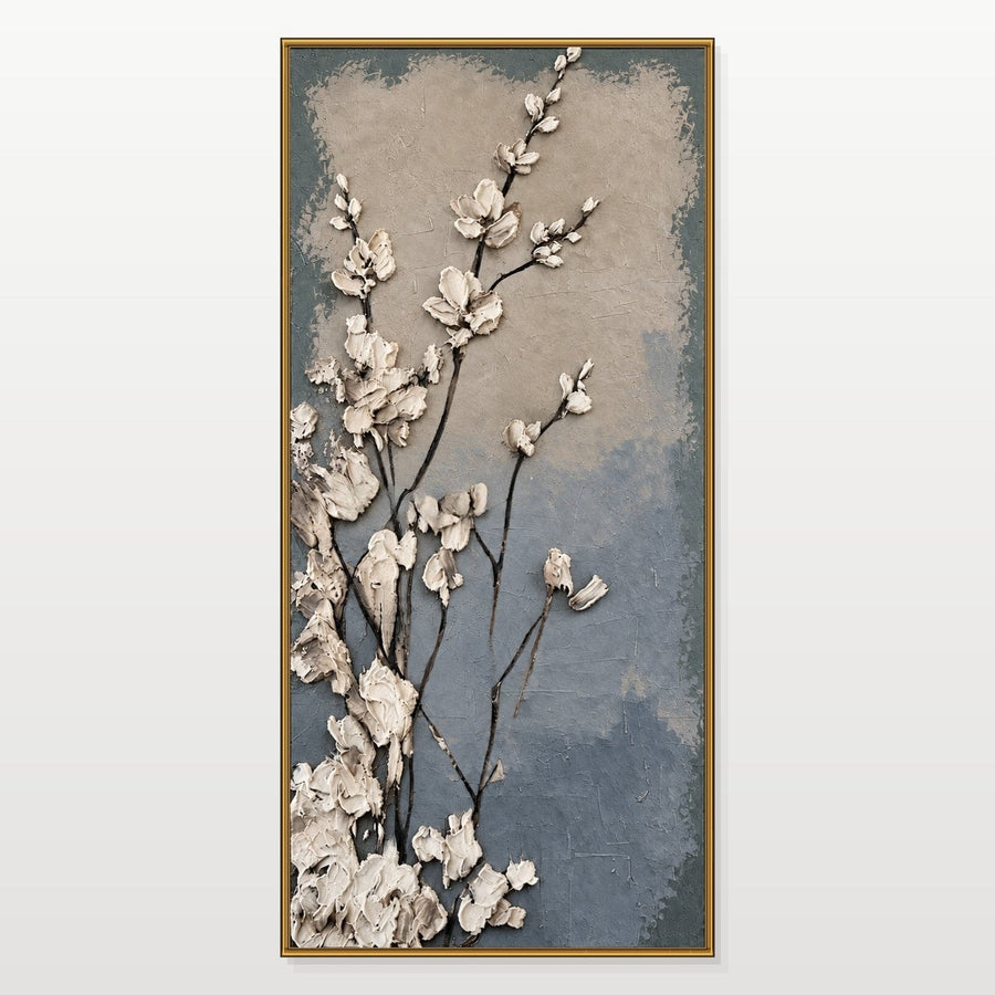 Ivory Blossom Branches on Slate