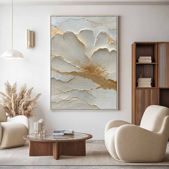 Ivory Blossom with Gold Veins