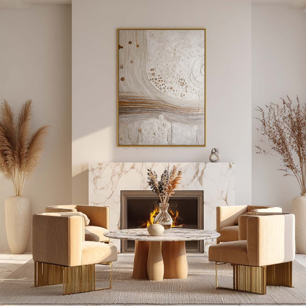 Ivory Currents with Gilded Dots