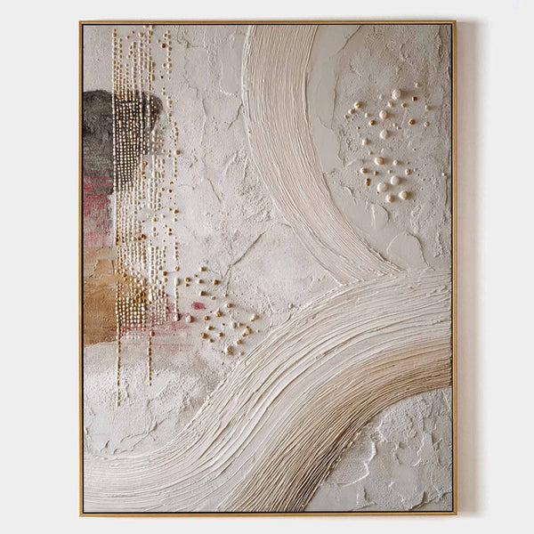 Ivory Currents with Golden Beads