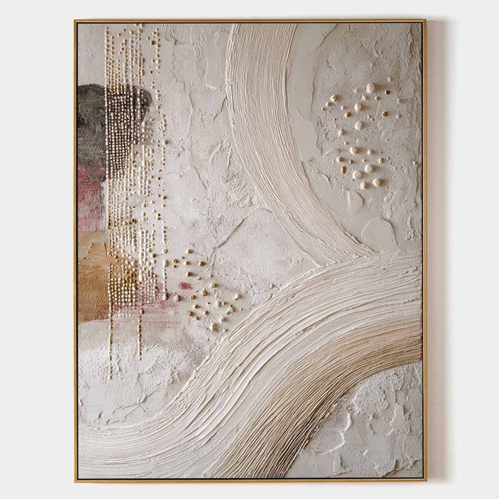 Ivory Currents with Golden Beads