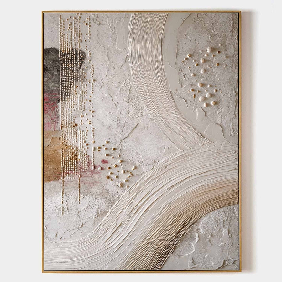 Ivory Currents with Golden Beads