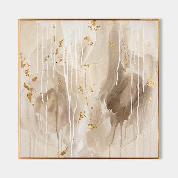 Ivory Drips with Gold Leaf