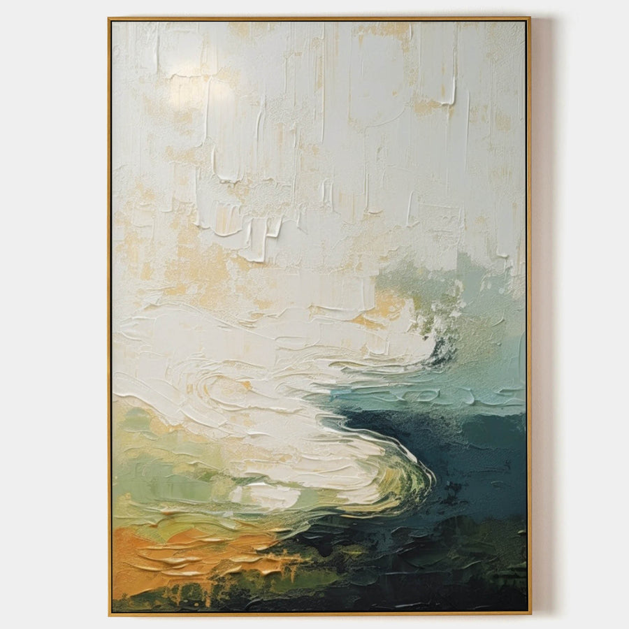 Ivory Mist Over Teal Waters