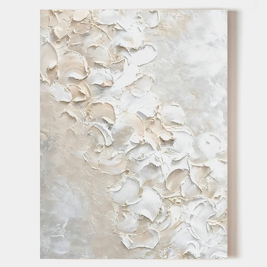 Ivory Petal Drift in Relief