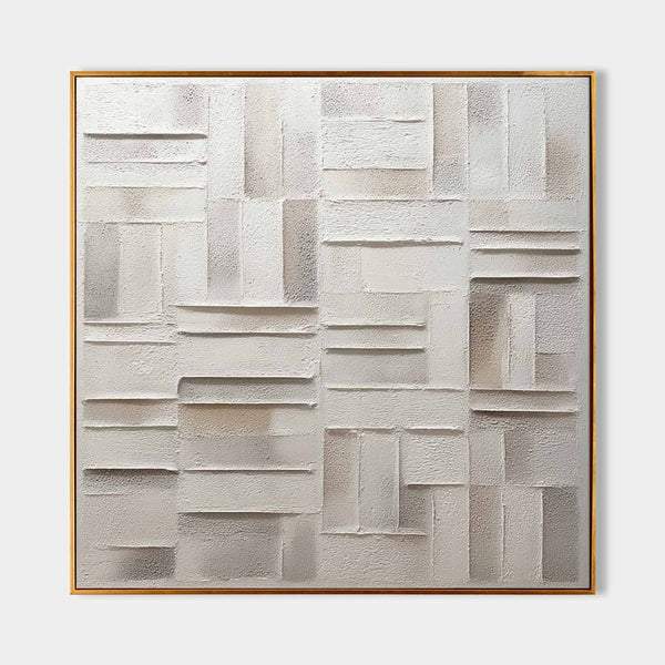 Ivory Plaster Basketweave Relief