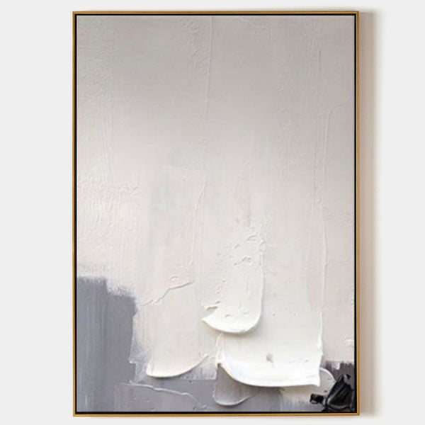 Ivory Plaster Layers Over Soft Gray