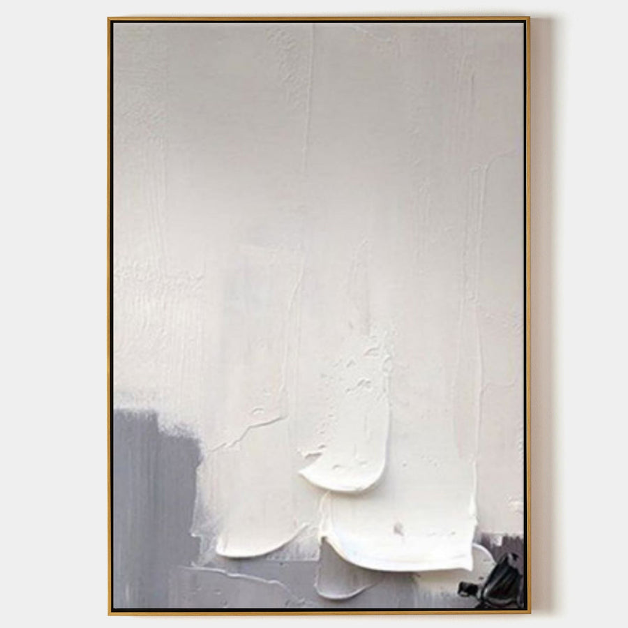 Ivory Plaster Layers Over Soft Gray