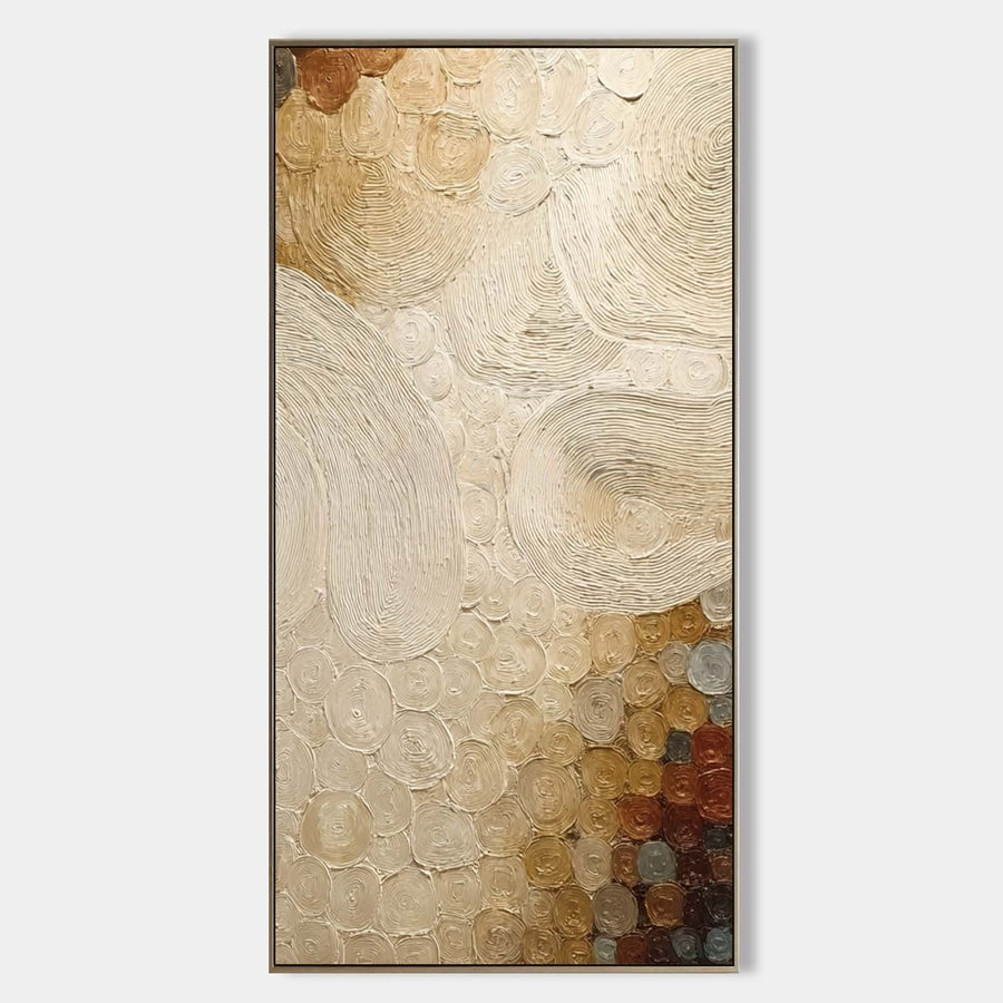 Ivory Spirals with Rust Accents