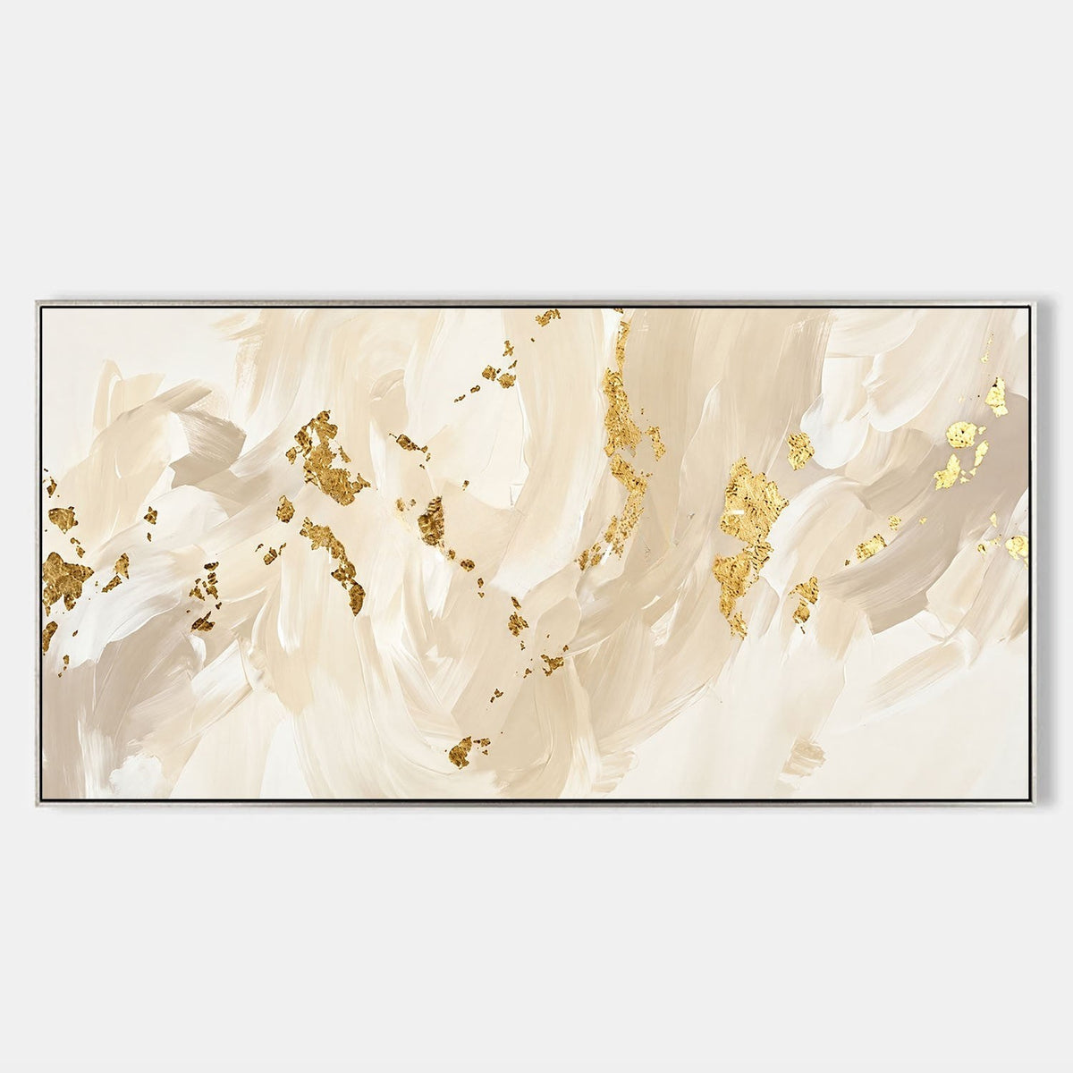 Ivory Sweep with Gold Leaf