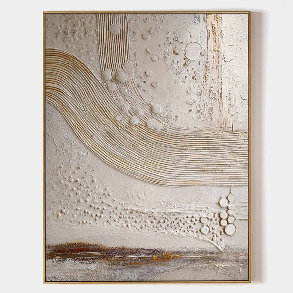 Ivory Sweep with Golden Ridges