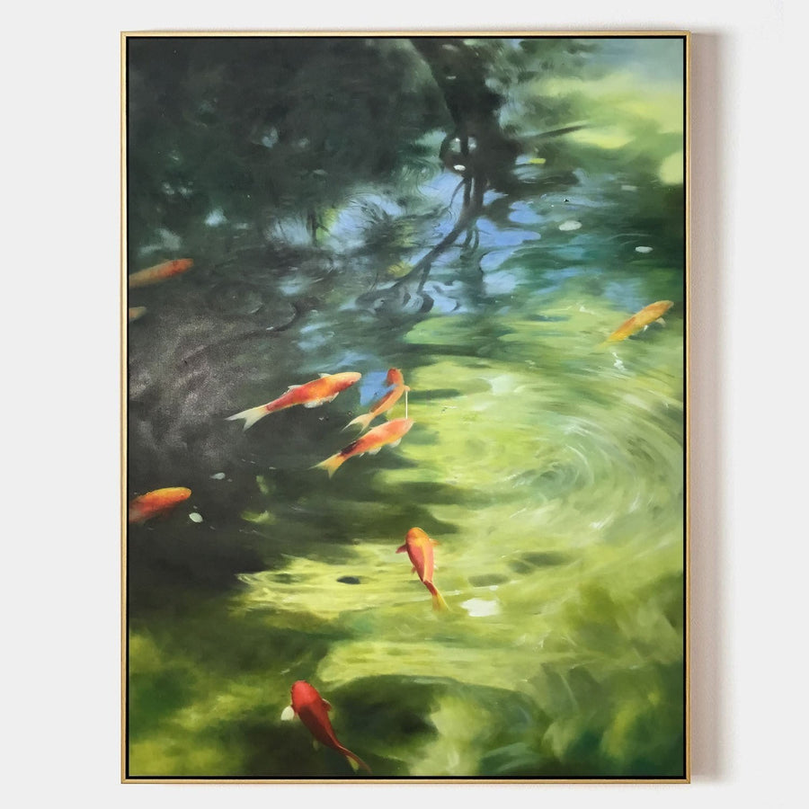 Koi Drifting Through Sunlit Shallows