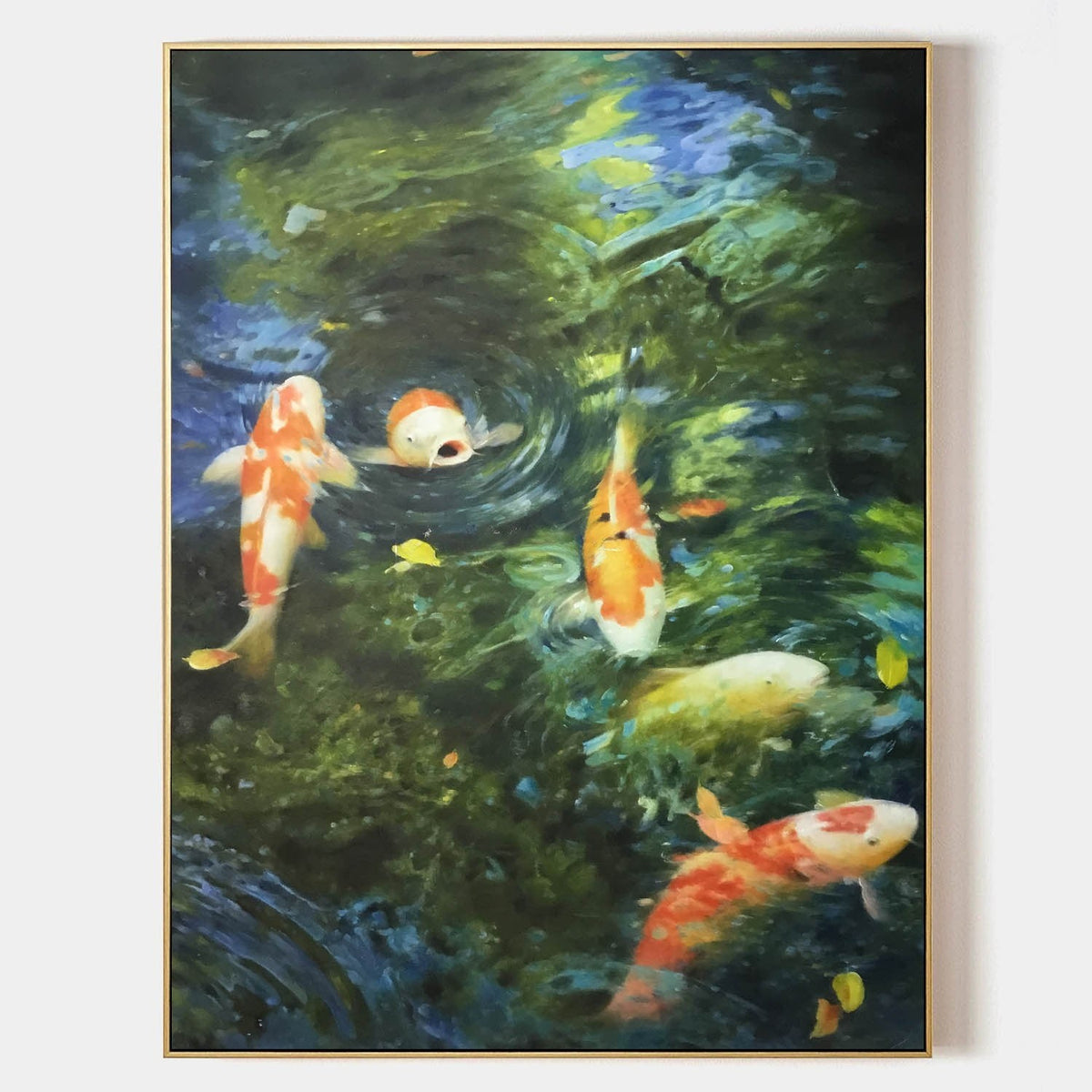 Koi Gliding Through Emerald Waters