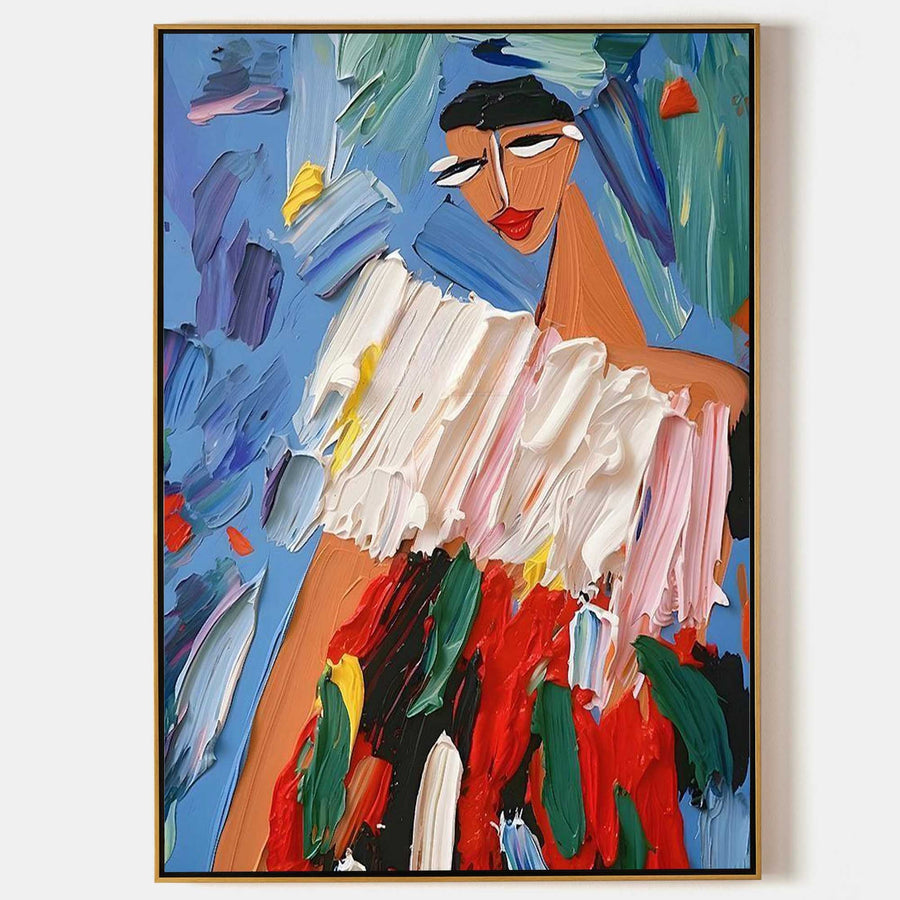 Lady in Ruffles and Red