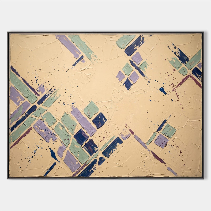 Lavender and Sage Lattice Abstract