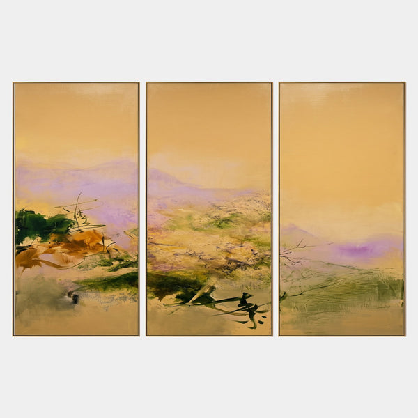 Lavender Mist Over Golden Hills