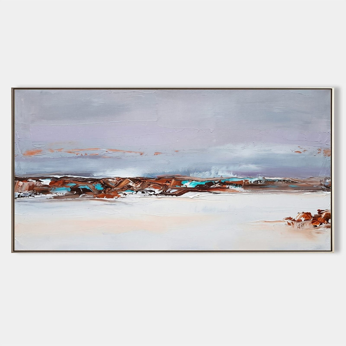 Lavender Sky Over Rust Shoreline