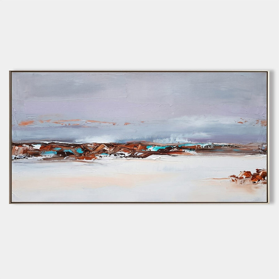Lavender Sky Over Rust Shoreline