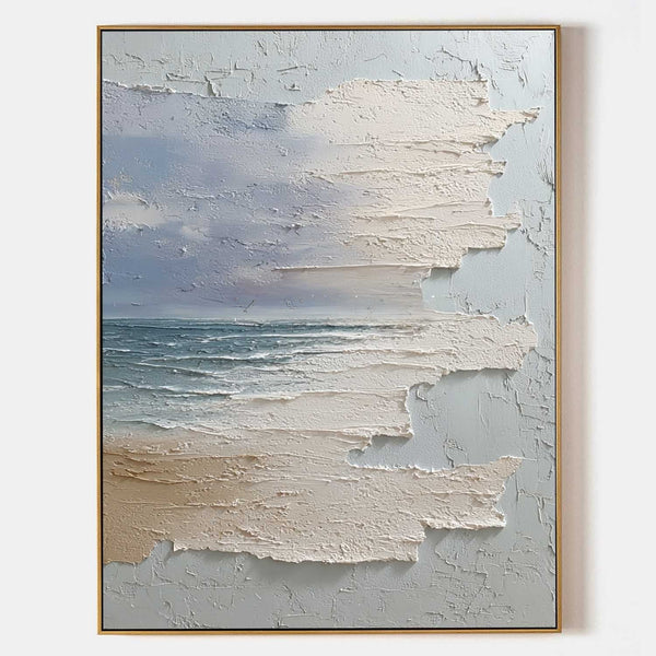 Lavender Sky Over Textured Shoreline