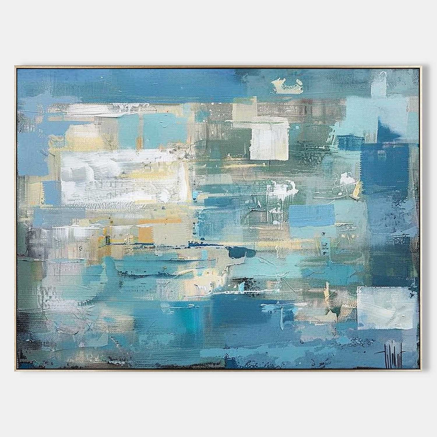 Layered Blue Harbor Abstract